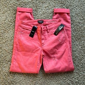 Bebe skinny crop jeans size 28 , minimal distressed